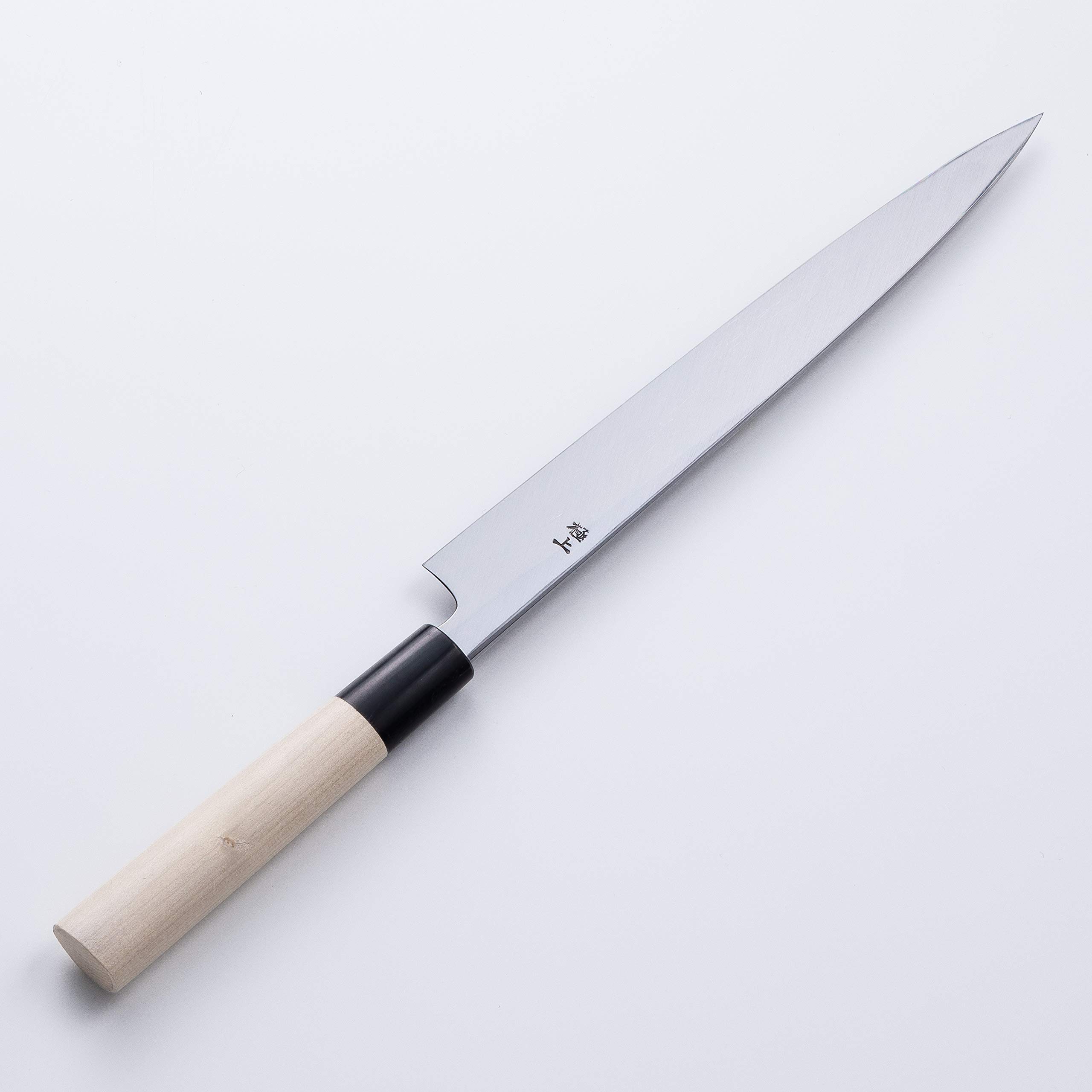 Amazon.co.jp: 本場「堺」別誂 元兼 柳刃包丁 240mm 水牛柄 木鞘